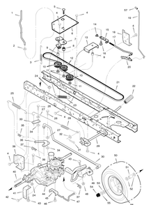 Drive Assembly Diagram and Parts List for 465624X50A 2005 Briggs and Stratton Lawn Tractor